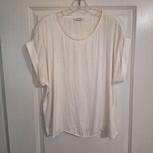 Nine West Satiny Short Sleeve Blouse